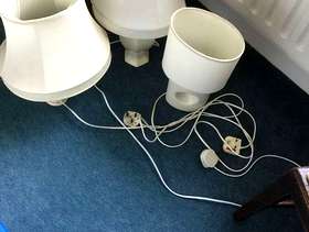 Freecycle 3 table lamps