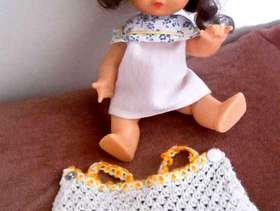 Freecycle Small Vintage 7"Doll and Dress