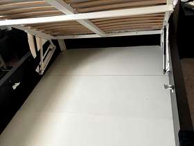 Freecycle IKEA Malm black ottoman bed frame
