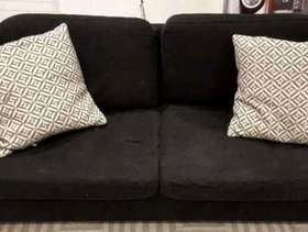 Freecycle 2 seater black sofa