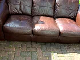 Freecycle Leather sofa