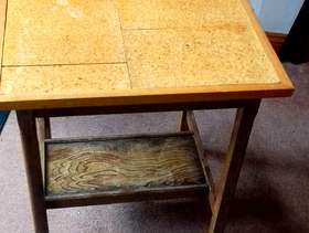 Freecycle Square table vintage utility design
