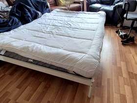 Freecycle Double Bed + spring mattress + foam topper