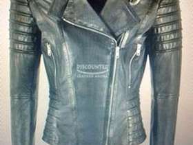 Freecycle Ladies black leather biker jacket