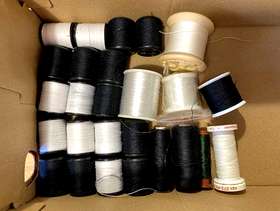 Freecycle Sewing threads, 26 reels, black and white, will sell separately