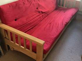Freecycle Wooden sofa bed With mattress