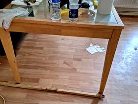 Freecycle Glass topped dining table