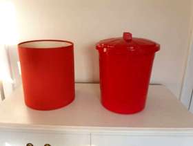 Freecycle Matching lampshade and lidded bin