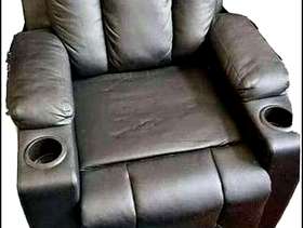 Freecycle Black Bonded Leather Recliner Chair
