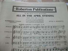 Freecycle Sheet music - all in the april evening