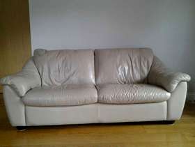 Freecycle 2 leather 3 seater sofas