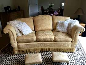 Freecycle Large gold coloured sofa