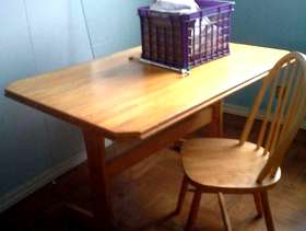 Freecycle Wood table with 4 chairs