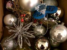 Freecycle Box of xmas tree decorations