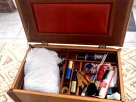 Freecycle Sewing Box and contents