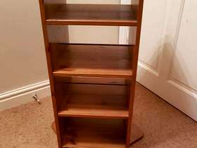 Freecycle DVD, CD rotating pine rack.