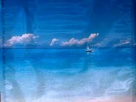 Freecycle Outdoor Wall Art Blue Seascape