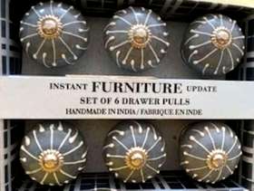 Freecycle 6 Ceramic Drawer Pulls (knobs) Set