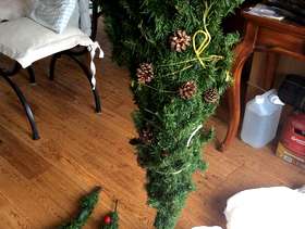 Freecycle Christmas tree and ornaments