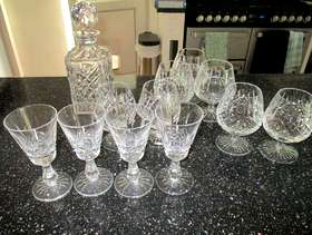 Freecycle Various Crystal Glasses and decanter