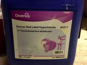 Freecycle 20l red label hypochlorite ( farm disinfectant)