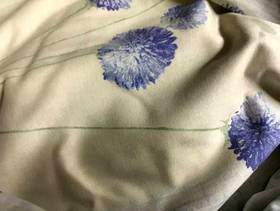Freecycle Beautiful fully lined cream and blue curtains