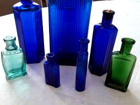 Freecycle 7 Vintage Medicine and Perfume Bottles