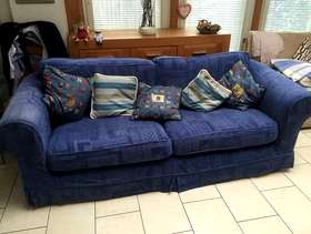 Freecycle Blue Three Seater Sofa