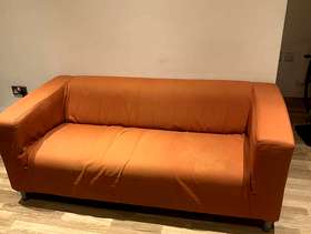 Freecycle IKEA 2 seater sofa orange