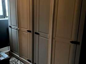 Freecycle Pair of upcycled shabby chic pine wardrobes