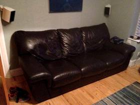 Freecycle Leather sofa & armchair
