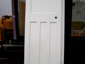 Freecycle Painted Pine Doors x 3 one over three design.