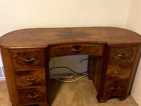 Freecycle Burl wood desk