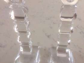 Freecycle Pair of lead crystal candlestick holders