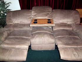 Freecycle Free Microfiber 7' Couch & 3 Glass Tables.