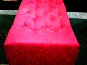 Freecycle Newly made Dark burgundy/wine coloured footstool