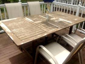 Freecycle Teak patio table