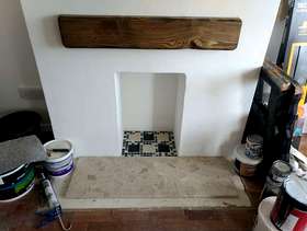 Freecycle Marble/stone hearth - cream