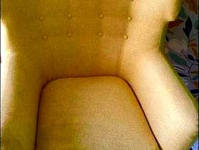 Freecycle Next yellow armchair