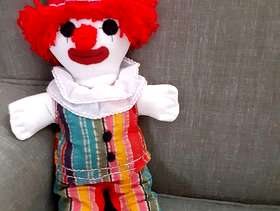 Freecycle New Handmade Soft Toy Clown Doll