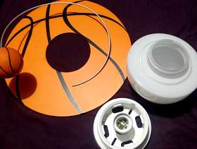 Freecycle Philips novelty basket ball/ Galaxy look lamp shade