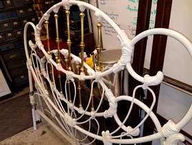 Freecycle Iron Frame Bed - Headboard, Footboard & Rails