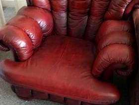 Freecycle Red leather chair