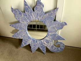 Freecycle Vintage handmade boho starburst mirror