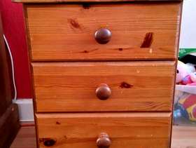 Freecycle Set of 2 pine bed side cabnets