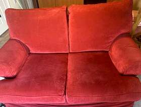 Freecycle Red Multiyork Sofa 3 seater settee washable loose covers