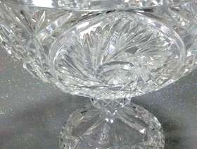 Freecycle Cut glass fruit/trifle bowl