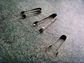 Freecycle Silver sugar tongs