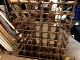 Freecycle Wooden wine rack holds 48 bottles