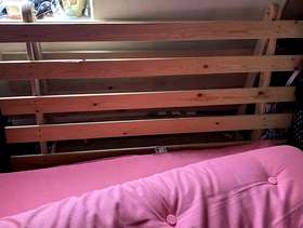 Freecycle Double pink futon with removable cover